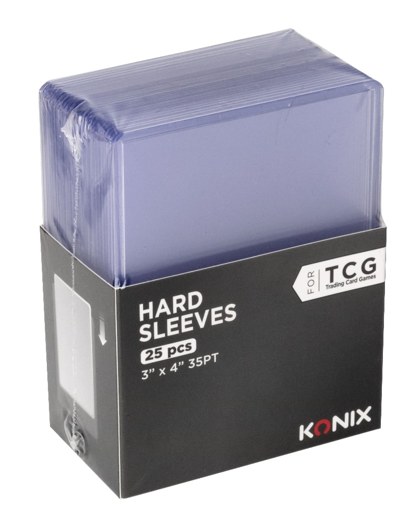 Lot de 25 protège cartes rigides 35 PT Konix Trading Card Games 7 62 x 10 16 cm