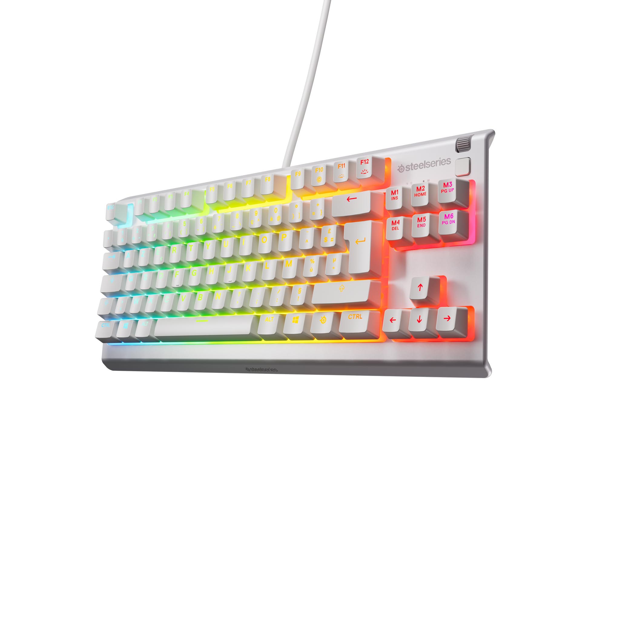 Clavier gaming RGB à membrane TKL SteelSeries - Apex 3 - Blanc