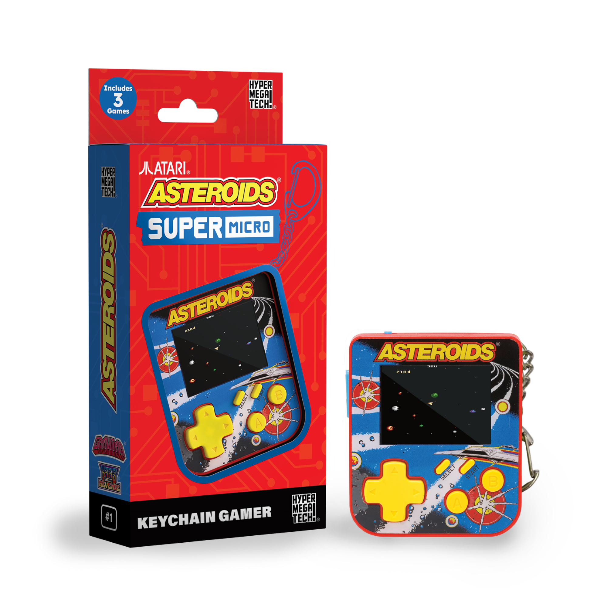 Super Micro Atari Asteroids Porte Clefs Gamer Neuf - vue 4