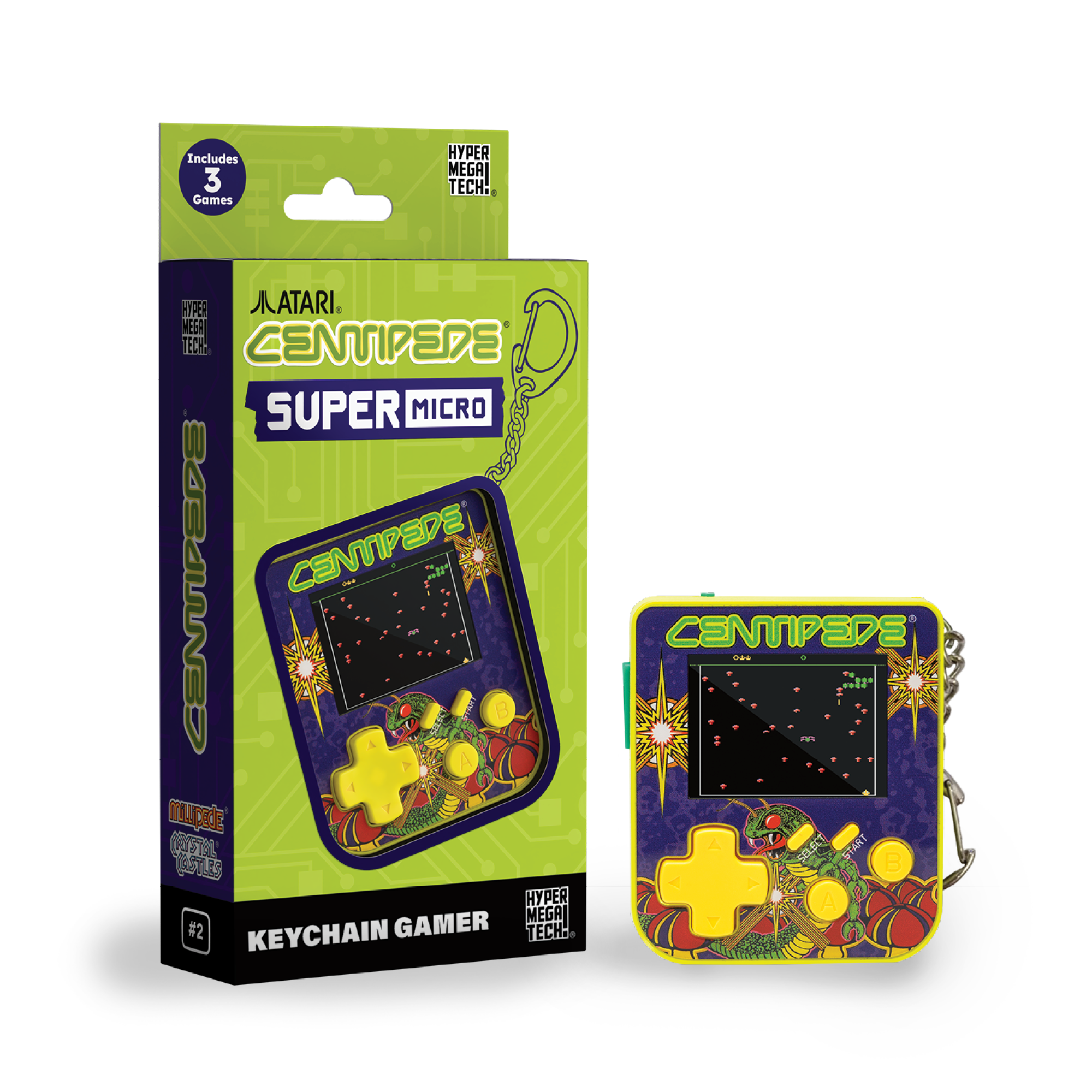 Super Micro Atari Centipede Porte Clefs Gamer Neuf - vue 4
