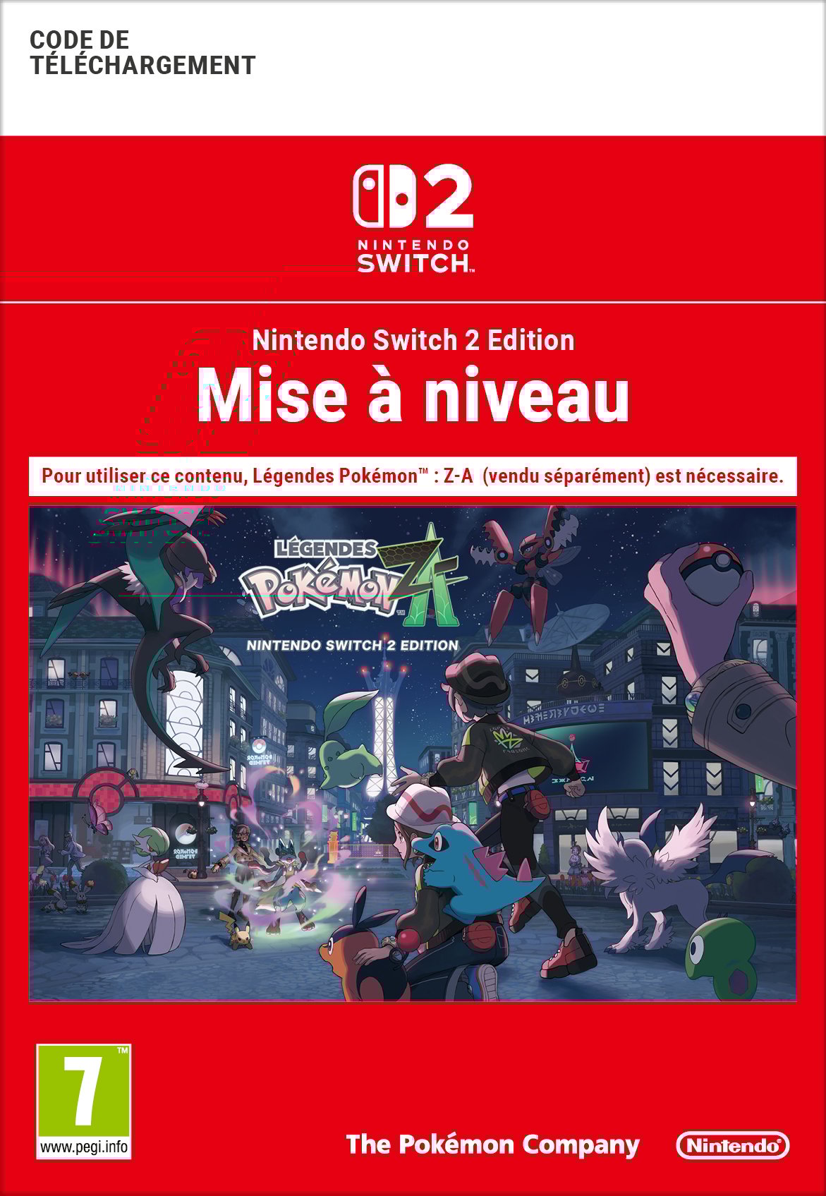 DLC Mise à niveau Nintendo Switch 2 Edition pour Légendes Pokémon: Z A • Code de téléchargement pour Nintendo Switch 2 - vue 2