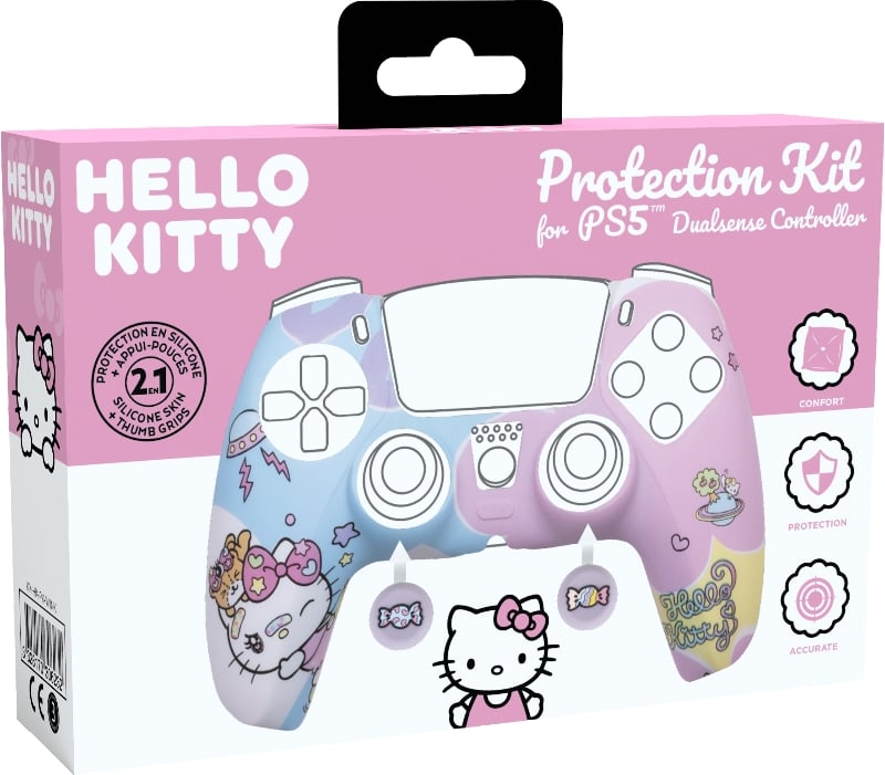 Protection pour manette pour PS5 Konixx - Hello Kitty
