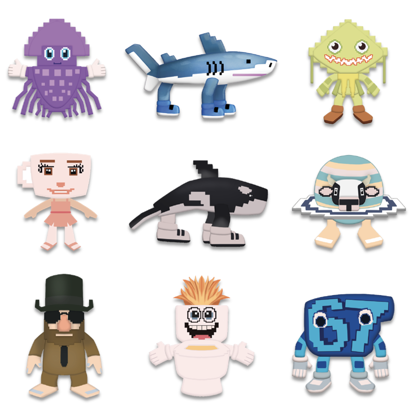 Peluche mystère Wtt - Steal a Brainrot - Modèles aléatoires - Vendu à l'unité