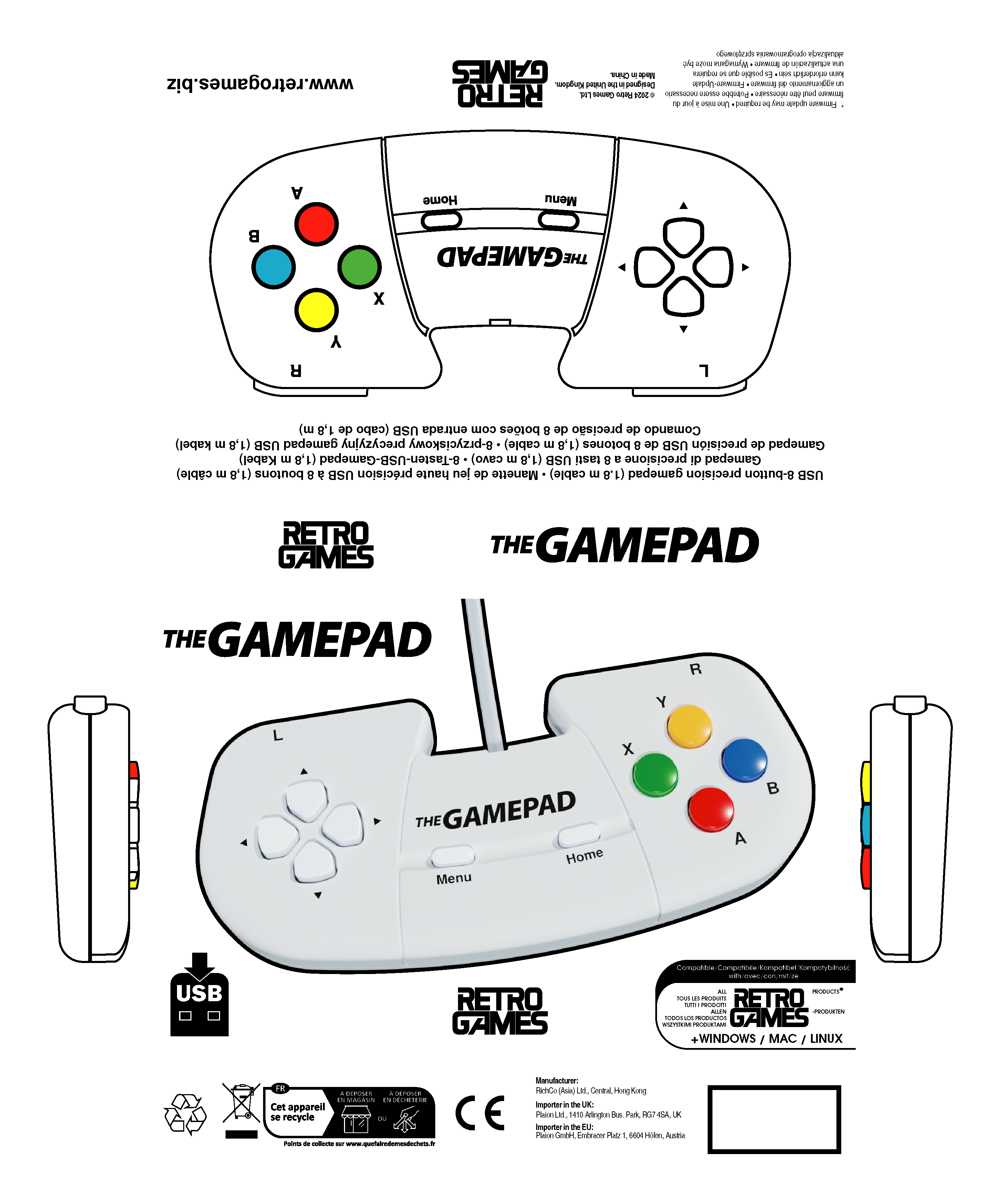 Retro Games The Gamepad Neuf - vue 4