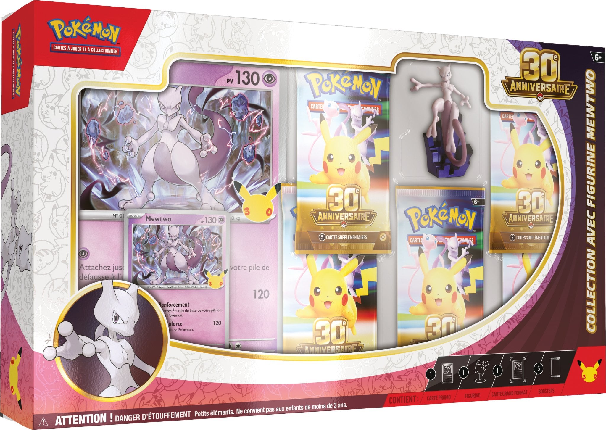 Pokémon 30A Coffret Mewtwo 5 boosters+ figurine