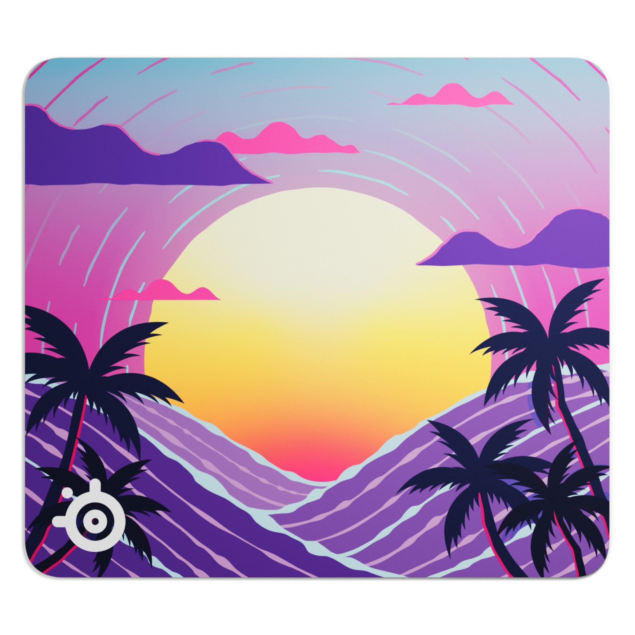 Tapis de gaming STEELSERIES QcK Neon Sunset 450 mm x 400 mm x 2 mm - vue 2