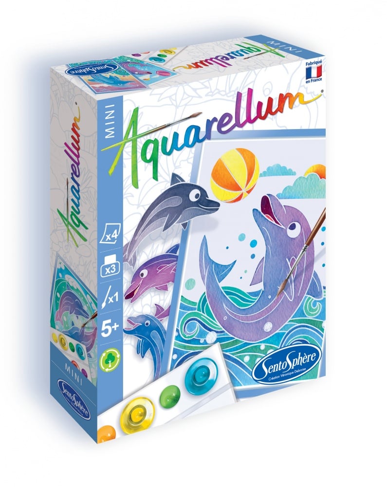 Coffret Aquarellum Mini - Dauphins