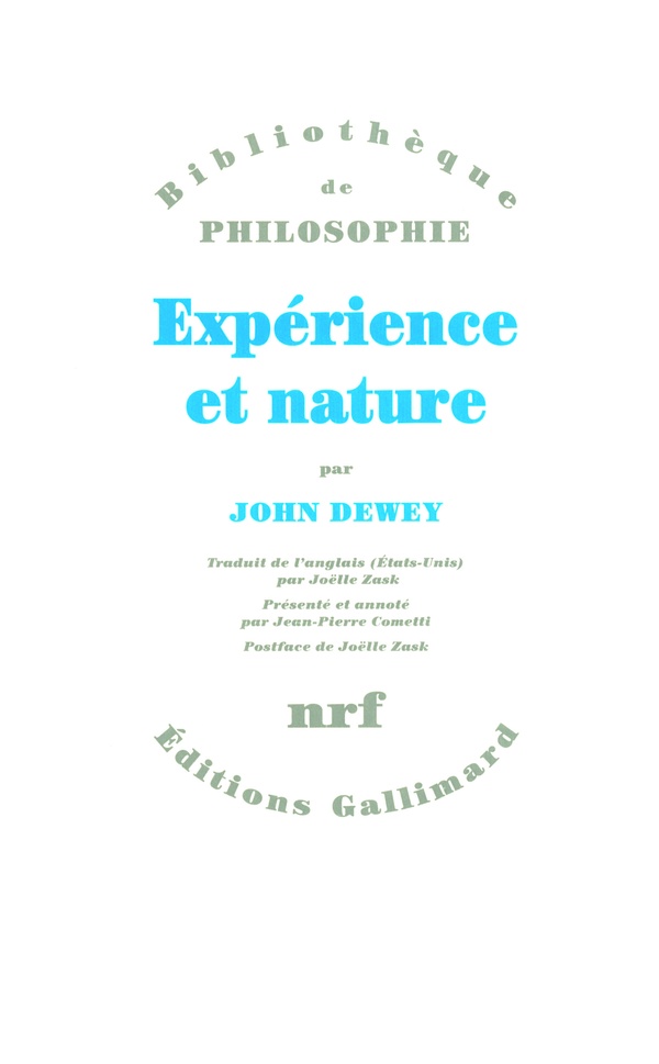 John Dewey Expérience Et Nature