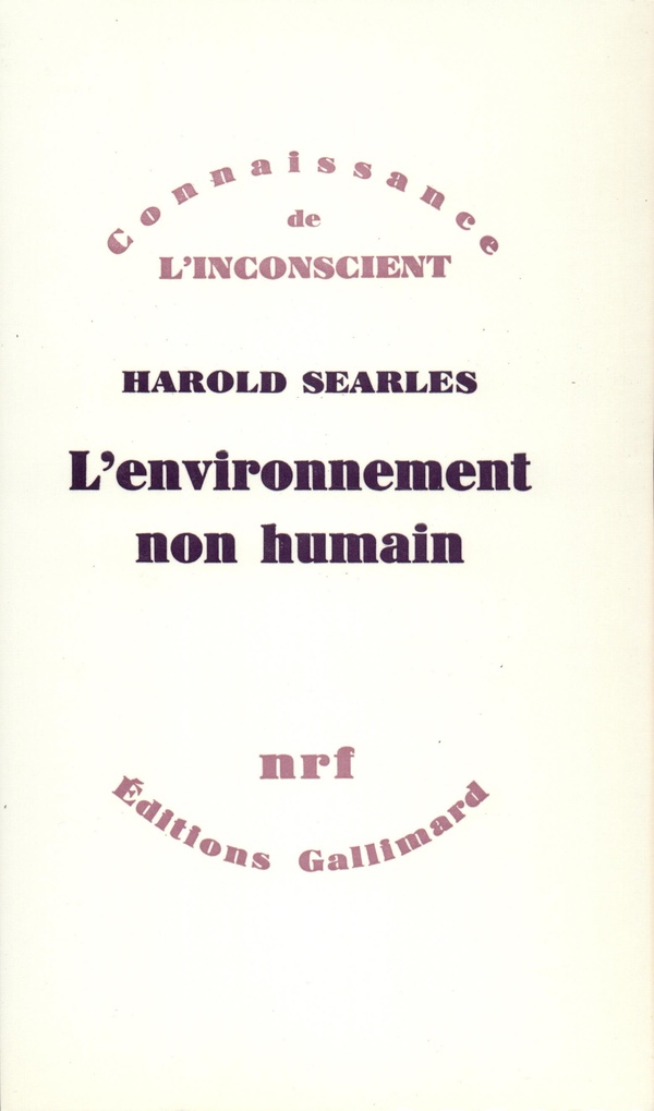 Harold Searles L'environnement Non Humain