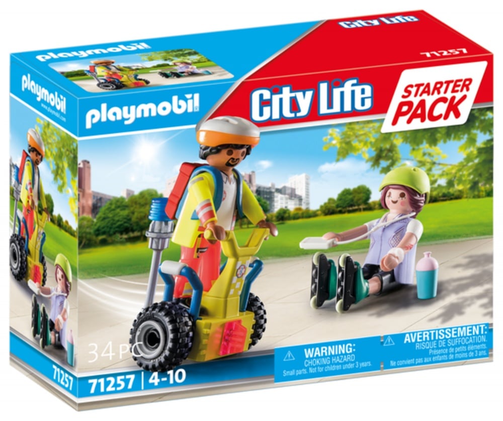 Playmobil® - Starter pack secouriste avec gyropode - 71257 - Playmobil® City Action