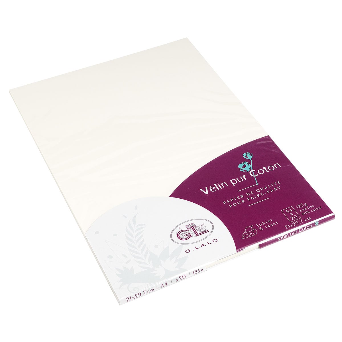 Papier Vélin Argenté Imprimable - Lot De 20 Feuilles 8,3 X 5,9 Cm - Neuf