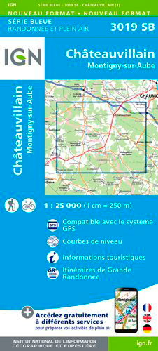 Châteauvillain.Montigny-sur-Aube 1:25 000