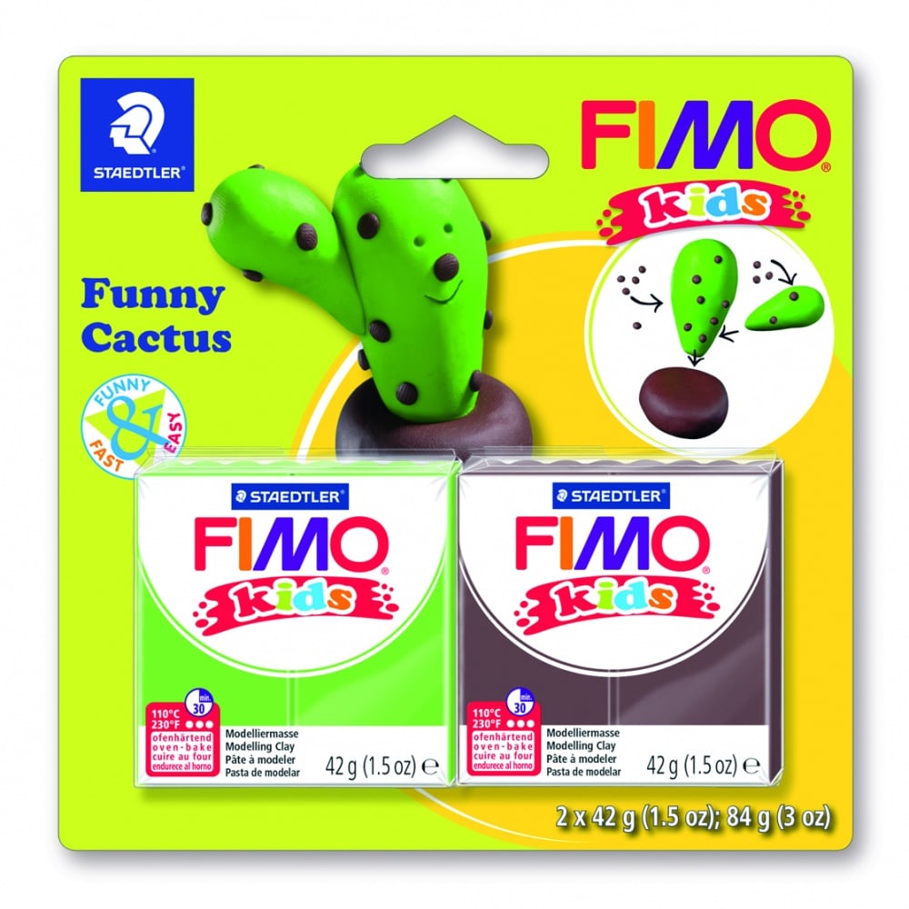 Kit pâte à modeler funny cactus -  Fimo kids