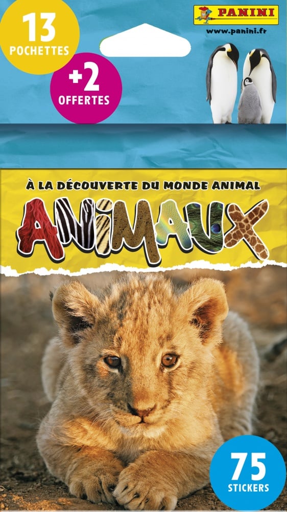 13 pochettes + 2 offertes - Animaux - Panini