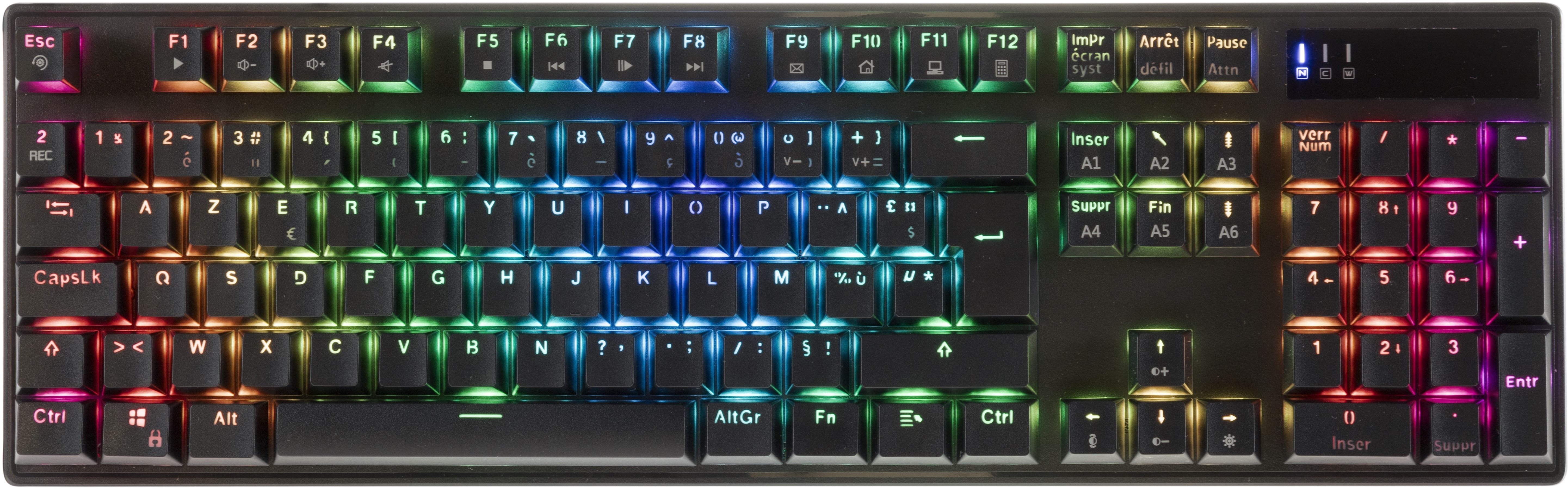 Clavier mécanique filaire gaming Azerty Onlan CA 240 étendu - vue 3