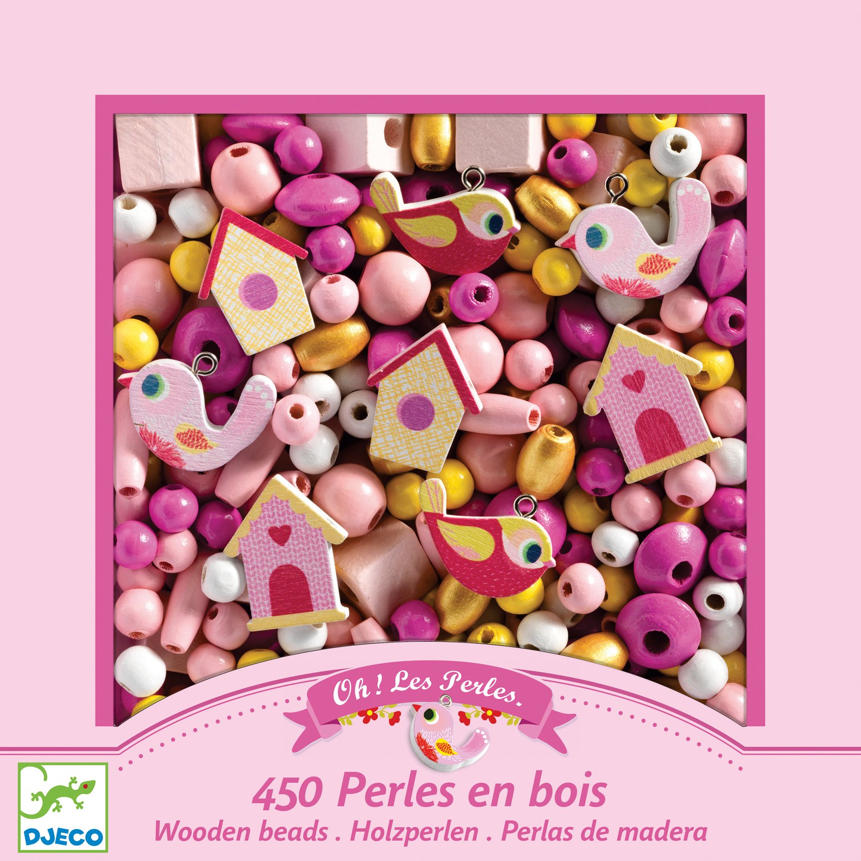 Perles en bois Djeco - Oiseaux