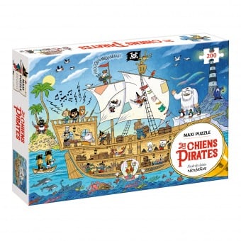 Puzzle 200 pièces - Chiens pirates