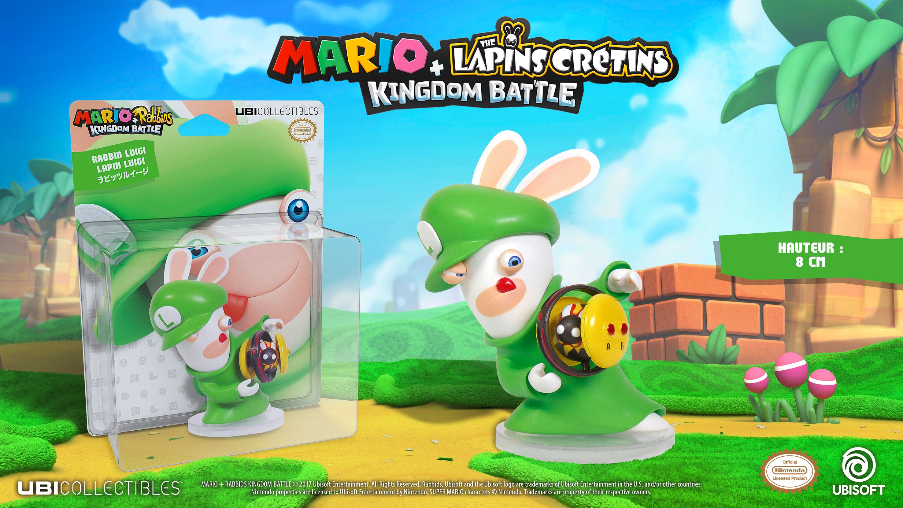 Figurine Mario & Rabbids Kingdom Battle - Luigi 8cm