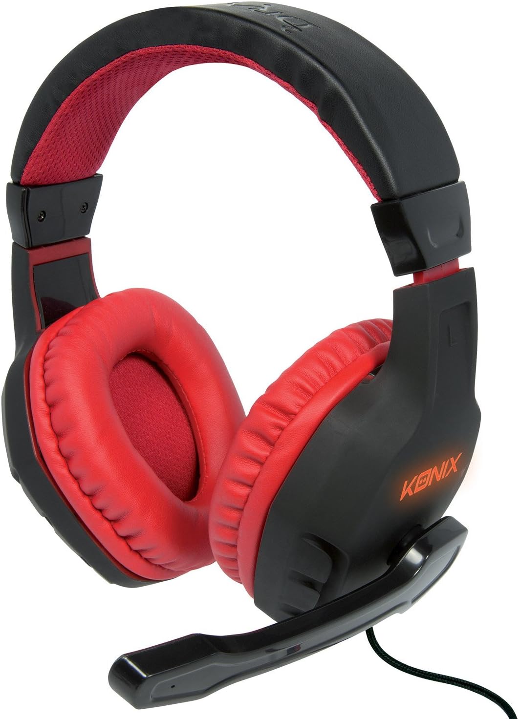 Casque Gaming PC Konix - Drakkar - Skàld - Rouge et noir