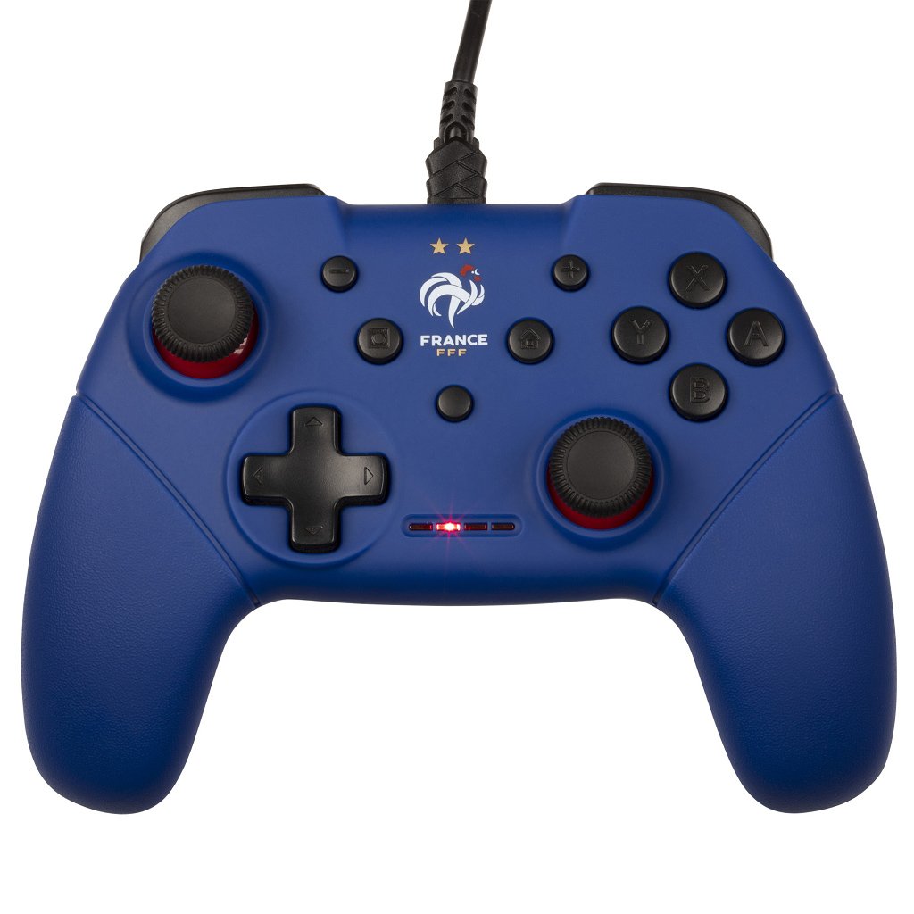 Manette filaire FFF pour Switch - Bleue