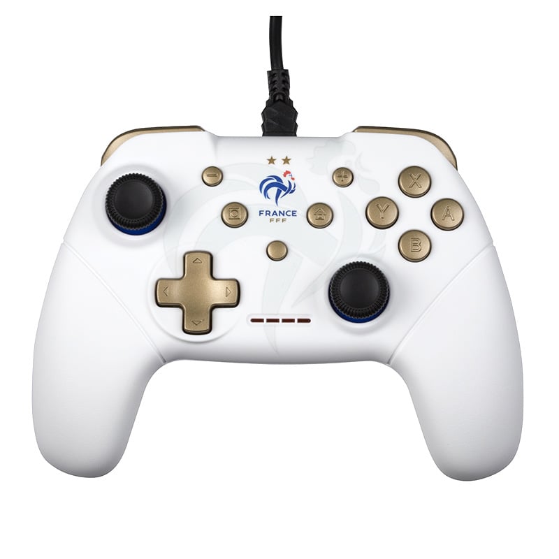 Manette filaire FFF pour Switch - Blanche