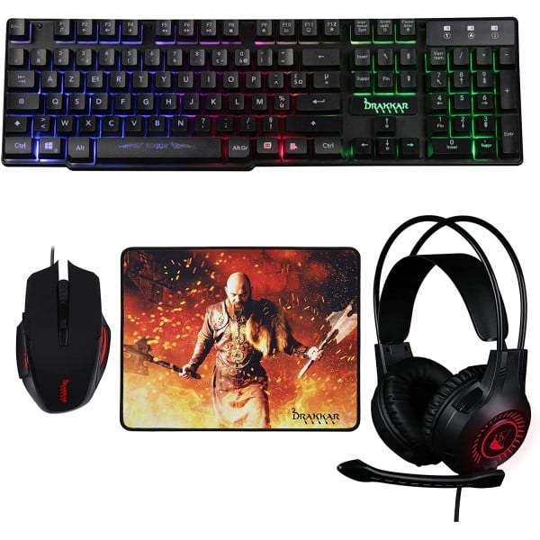 Pack Gaming Konix Rogue Drakkar Clavier + + Casque + Tapis de - vue 2