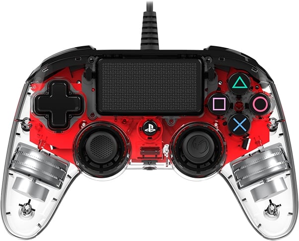 Manette filaire NACON lumineuse rouge pour Playstation 4 Manette filaire NACON lumineuse rouge pour Playstation 4