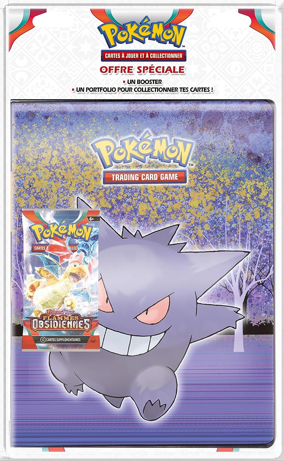 Pack Portfolio + booster Pokémon - Ecarlate et Violet : Flammes Obsidiennes - EV03 - 1 modèle aléatoire