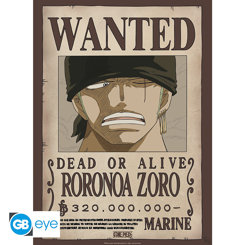 Set 2 Posters - One Piece - Chibi Wanted Zoro & Sanji - 52 x 38 cm 