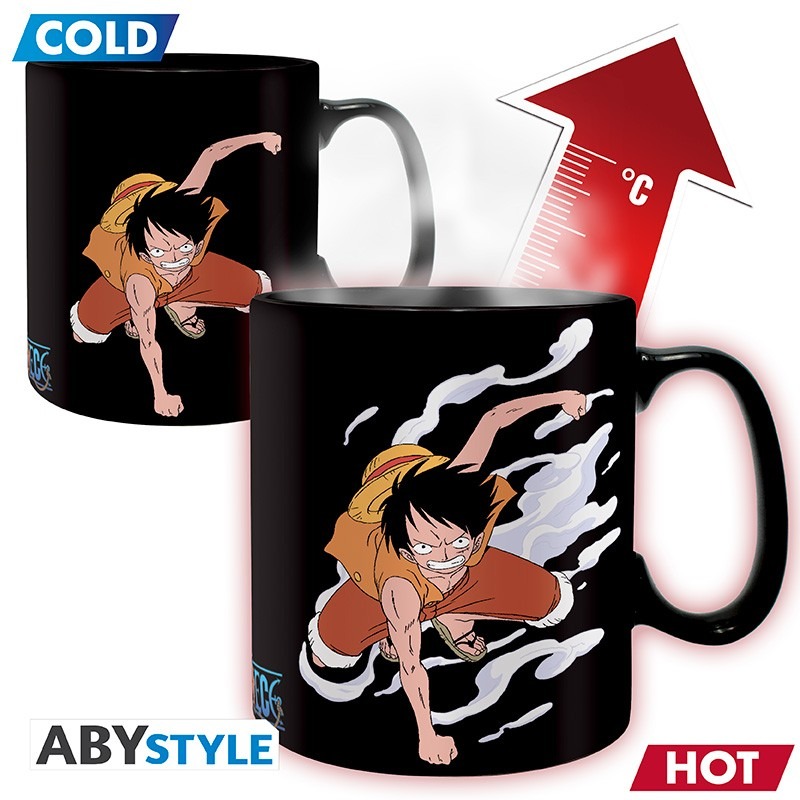 Mug Thermo-réactif Abystyle - One Piece Luffy & Ace - 460 ml