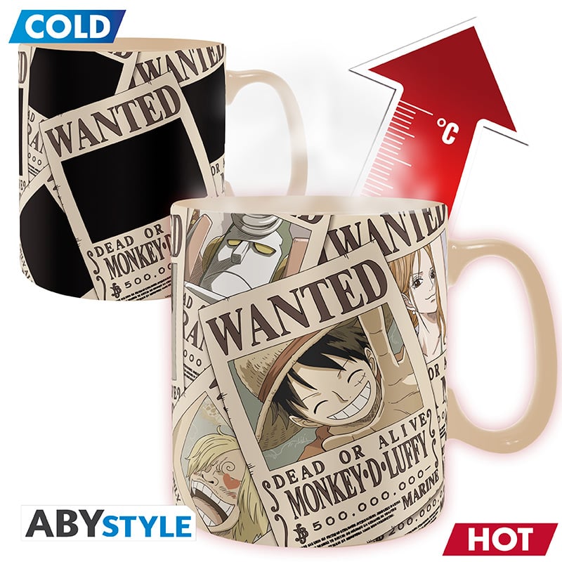 Mug thermo-réactif AbyStyle - One Piece - Wanted - 460 ml