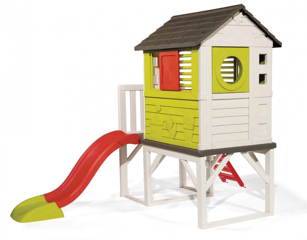 SMOBY  maison pilotis + toboggan