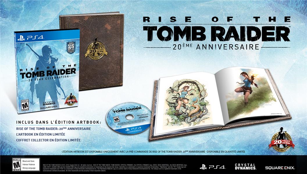 Square Enix Rise of the Tomb Raider Celebration Edition Premier jour Allemand Anglais Chinois simplifié Coréen Espagnol Français Italien Japonais Néerlandais Polonais Portugais Russe PlayStation 4 Neuf - vue 7
