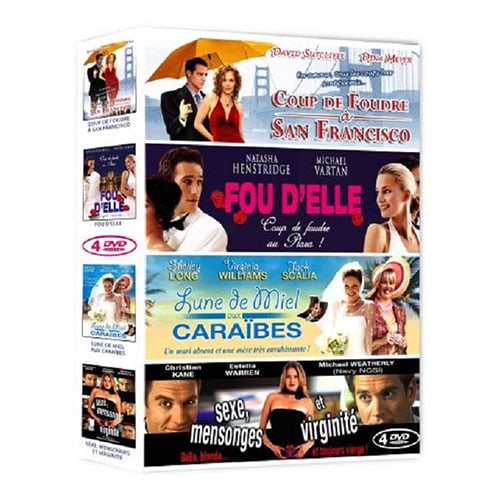 Comédies américaines - Coffret 4 films : Coup de foudre à Sans Francisco + Fou d'elle + Lune de miel aux Caraïbes + Sexe, mensonges et virginité