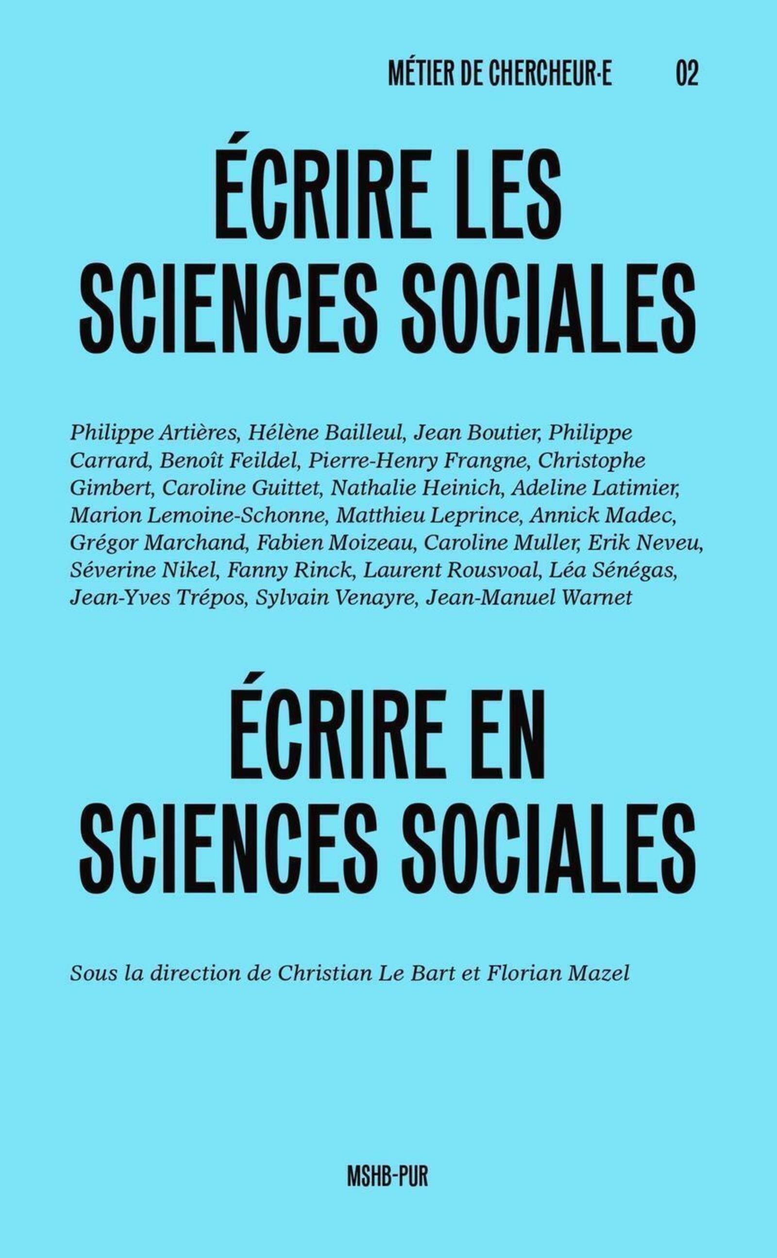 Écrire les sciences sociales, écrire en sciences sociales - Christian Le Bart - Presses Universitaires Rennes - broché - Essai