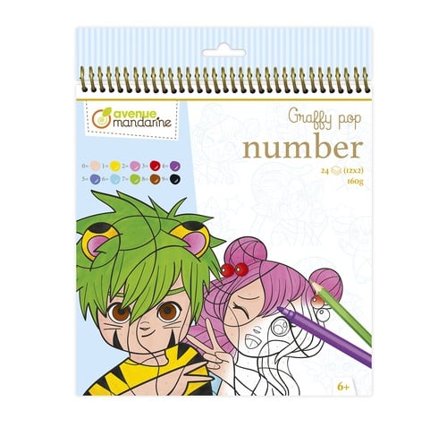 Graffy Pop Number : Manga - Coloriage aux numéros