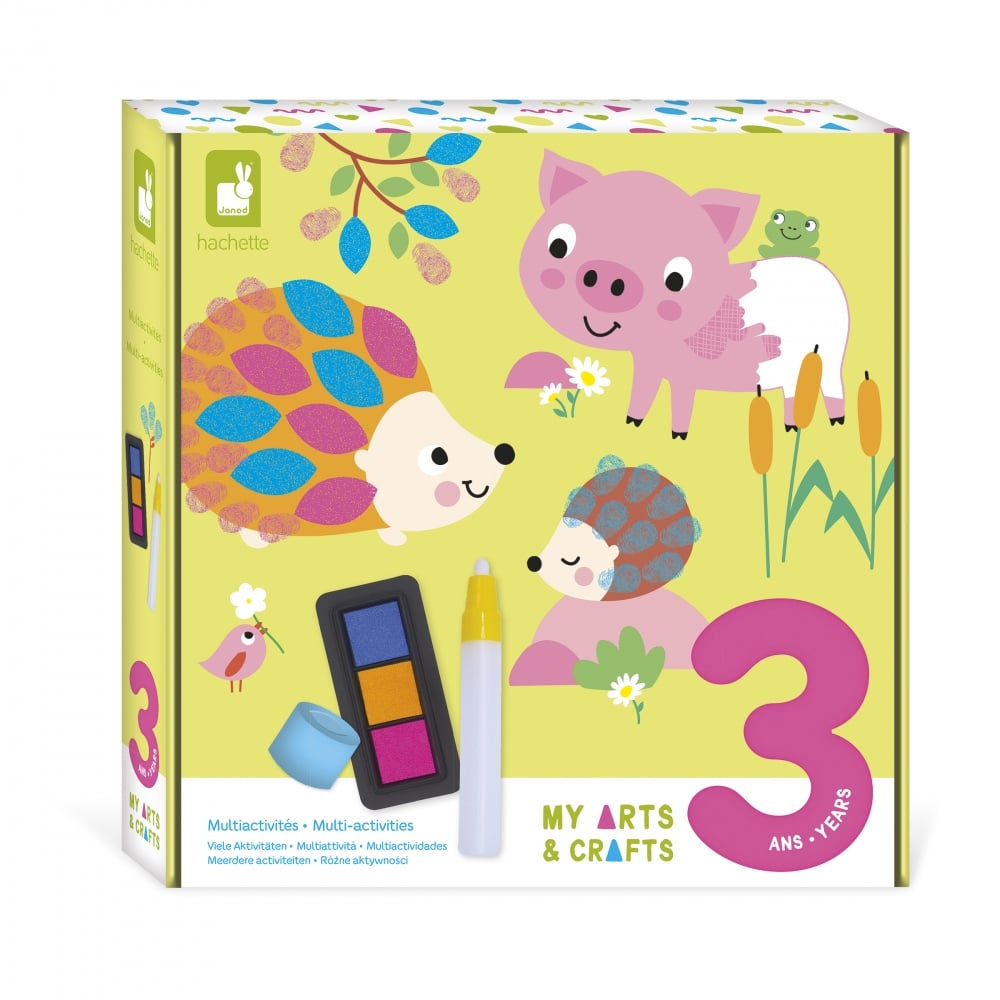 My arts & Crafts - 3 Ans Multiactivités - 8 Réalisations - Kit Loisir Créatif Enfant - Apprentissage Motricité Fine et Concentration