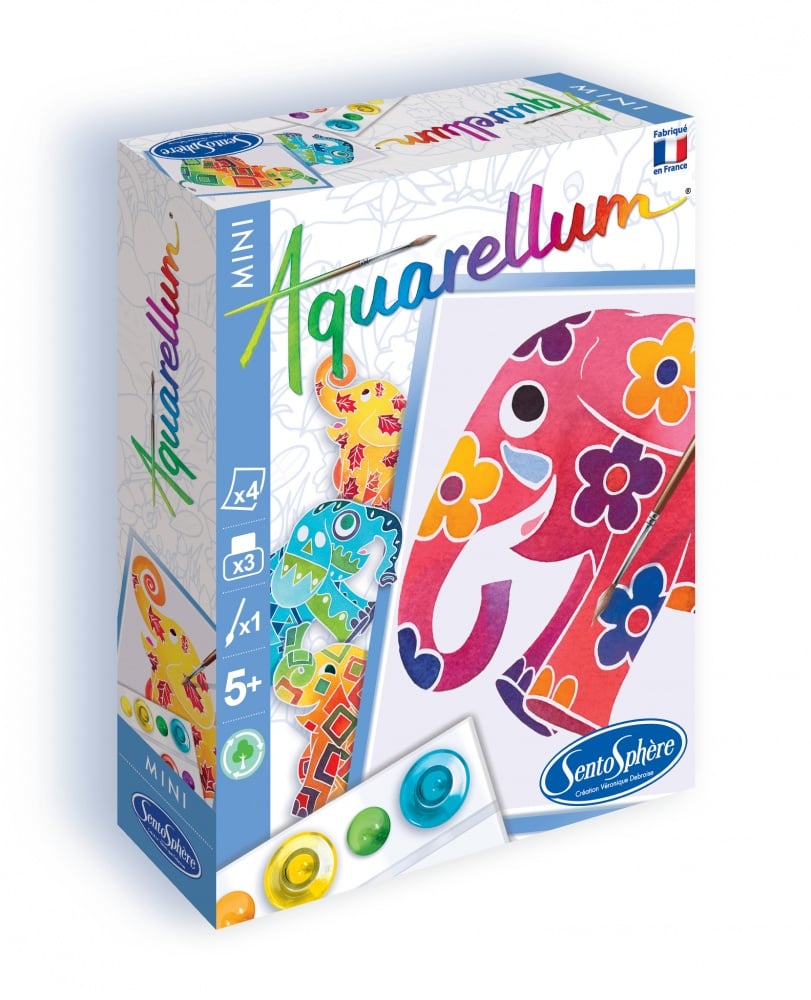 Coffret Aquarellum Mini - Eléphants