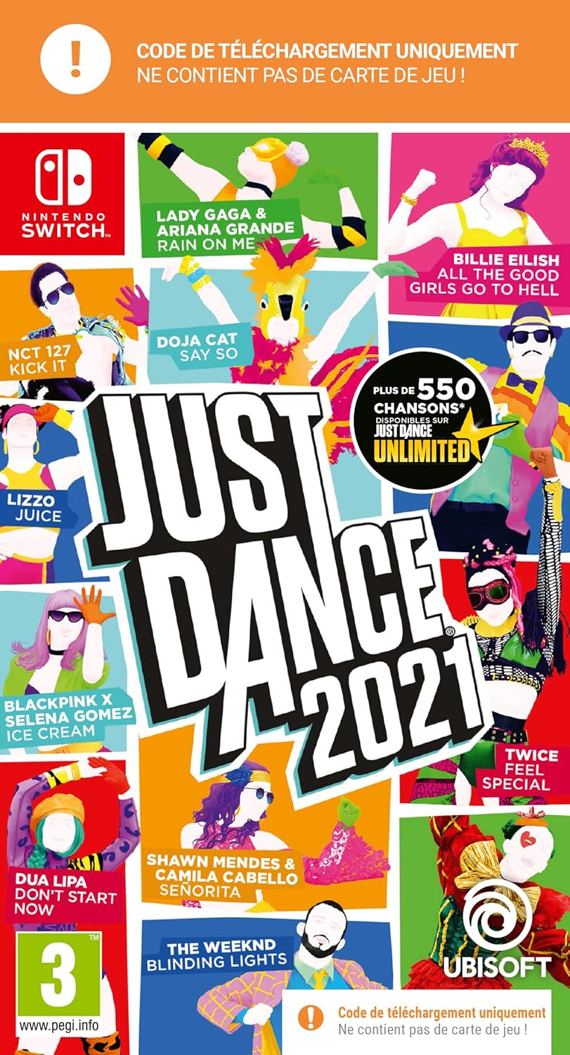 JUST DANCE 2021 CODE IN BOX SWITCH CODE DE TELECHARGEMENT DANS LA BOITE - vue 3