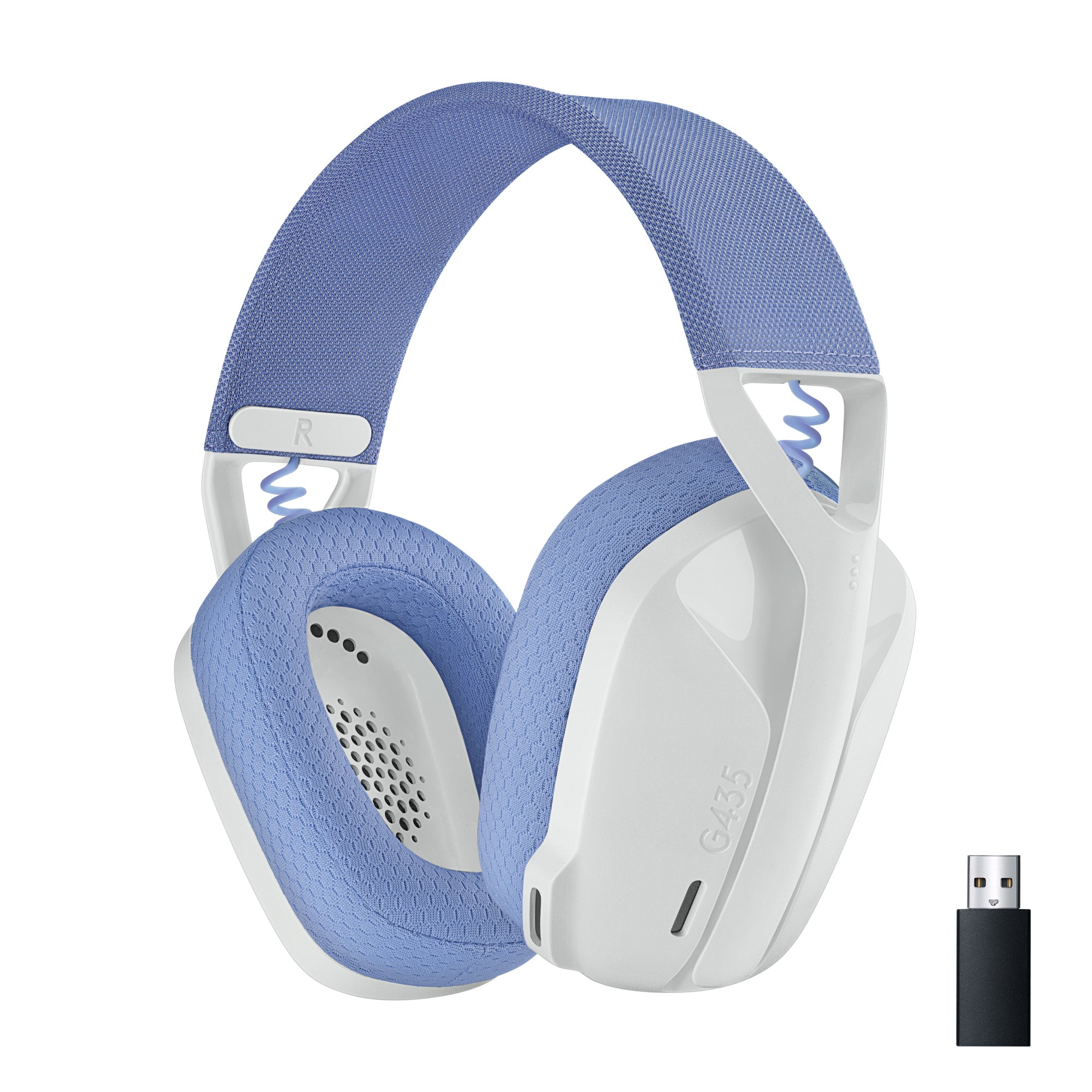 Logitech Lightspeed G435 - Micro-casque - circum-aural - fréquence/Bluetooth radio de 2,4 GHz - sans fil - blanc - Certifié Discord