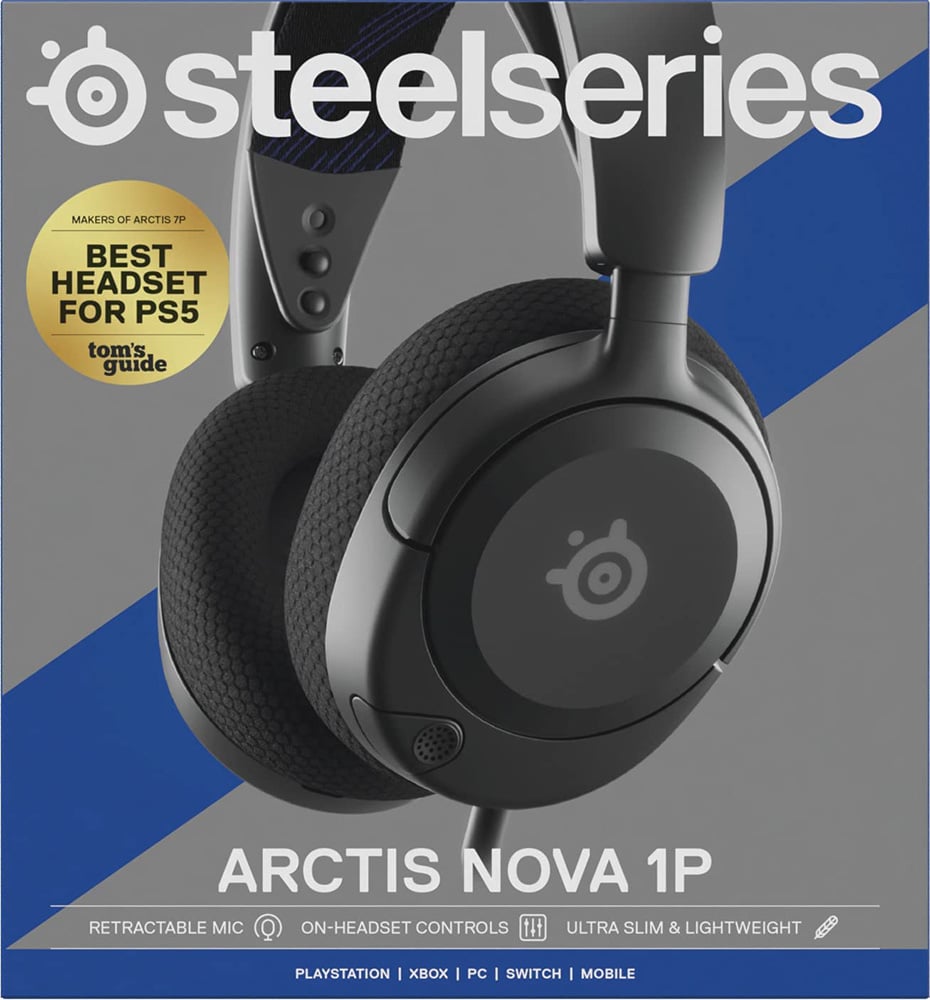 Casque gaming SteelSeries - Arctis Nova 1P - Filaire - Noir