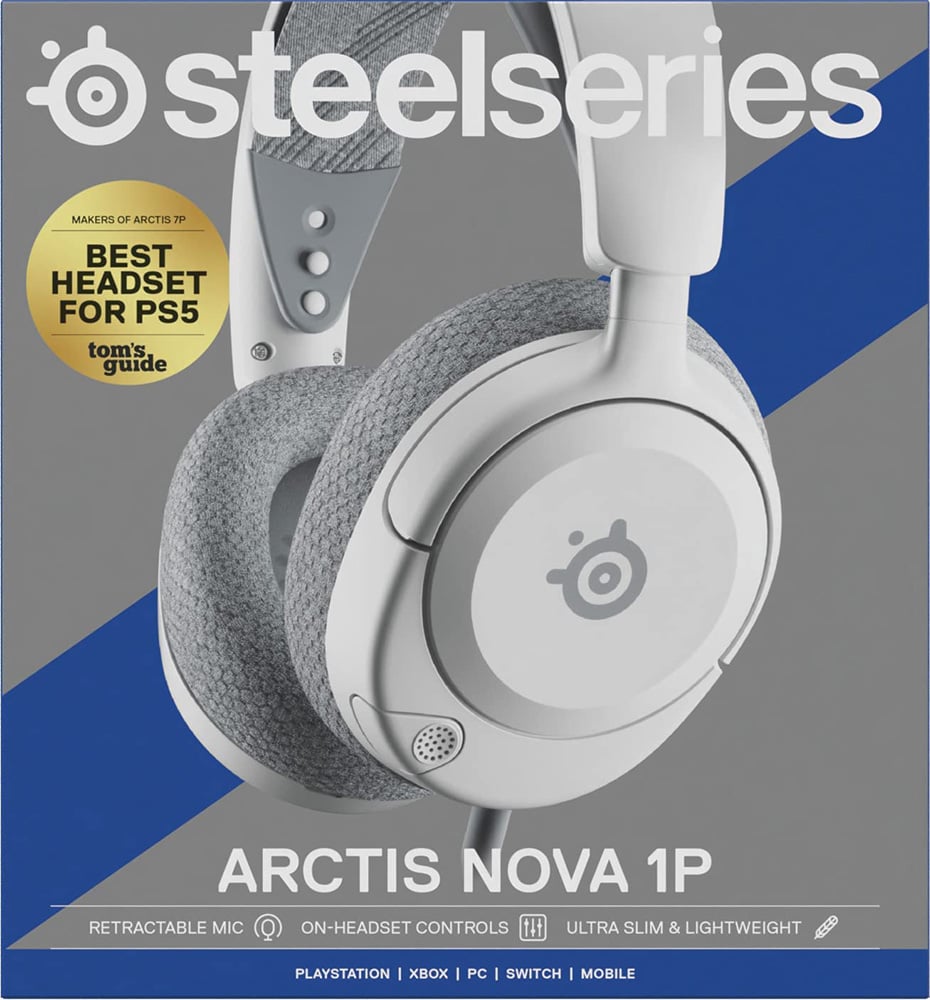 Casque Gaming Steelseries - Arctis Nova 1 P - Filaire - White