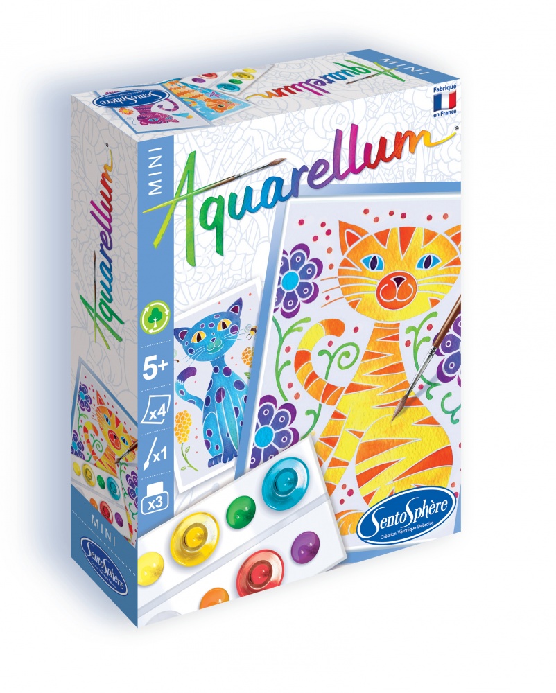 Coffret Aquarellum Mini - Chats