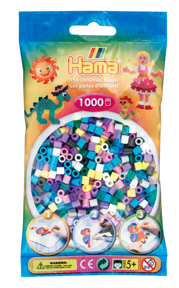 Sachet 2000 Mini perles Hama - multicolores - 50100