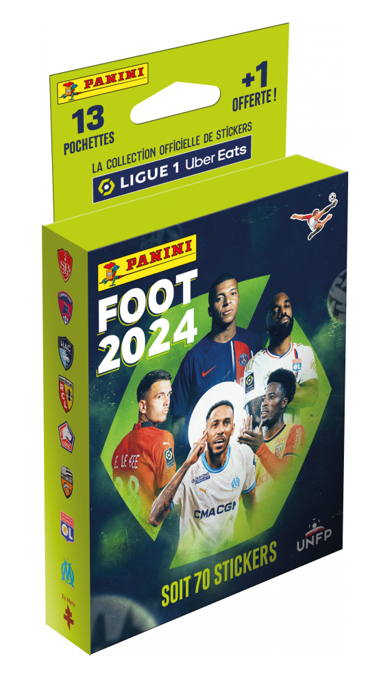 Blister Foot 2024 Ligue 1 Panini - 13 pochettes + 1 offerte