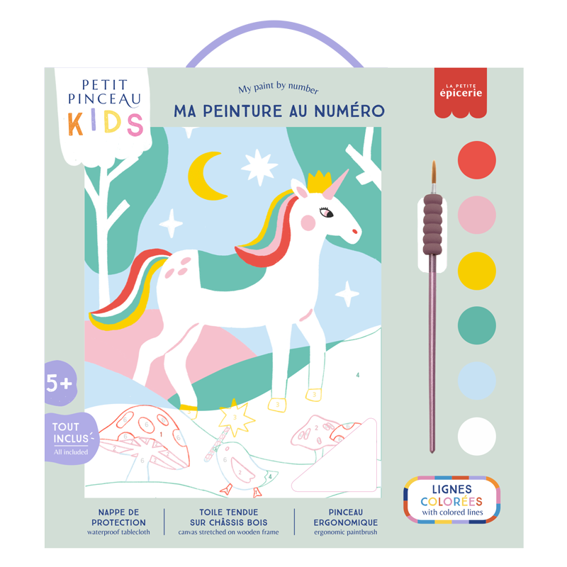 Ma peinture au numéro - Petit pinceau kids - Licorne