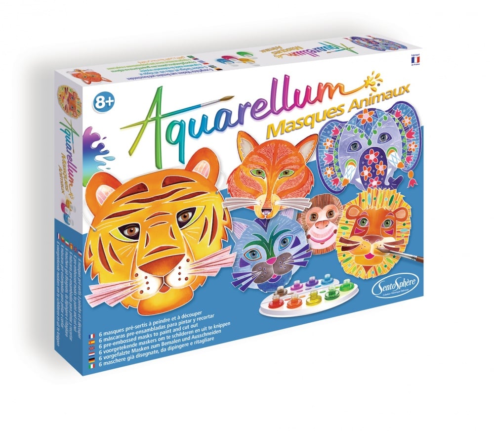 Coffret Aquarellum - Masques Animaux