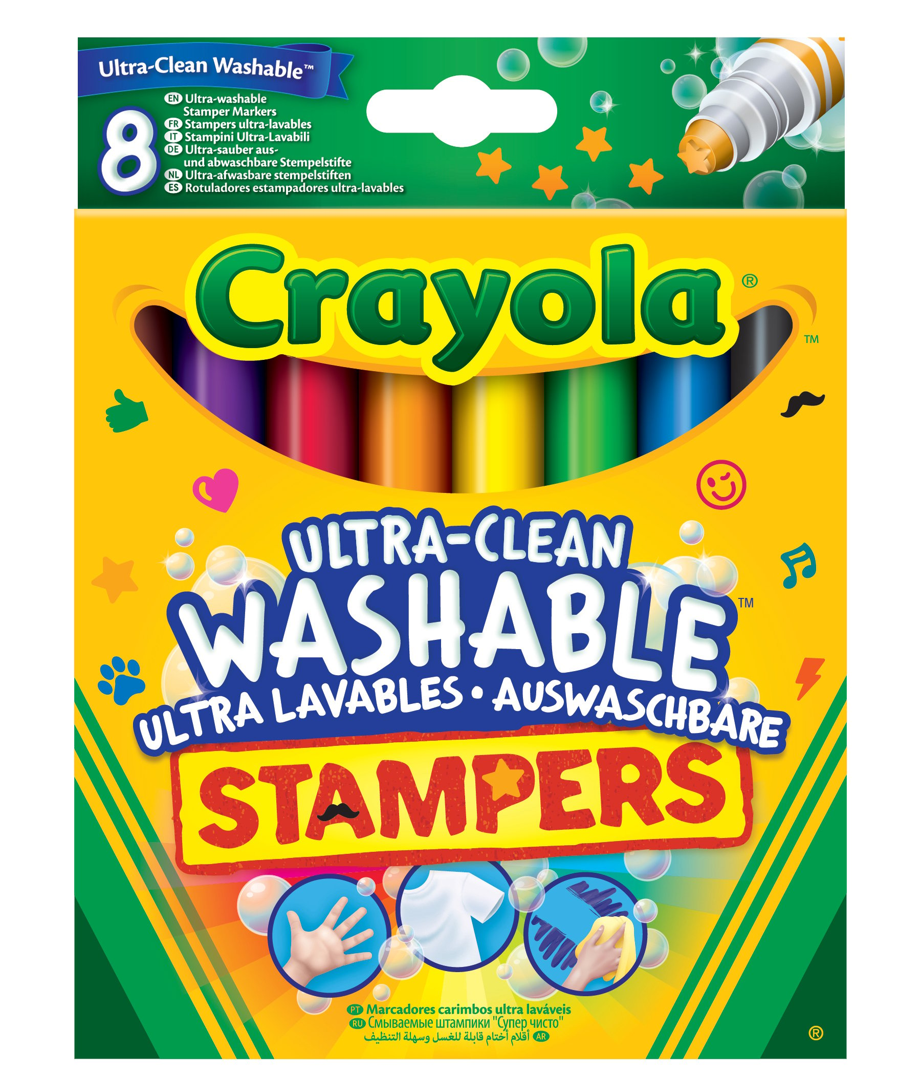 Crayola 8 feutres mini stampers animaux 