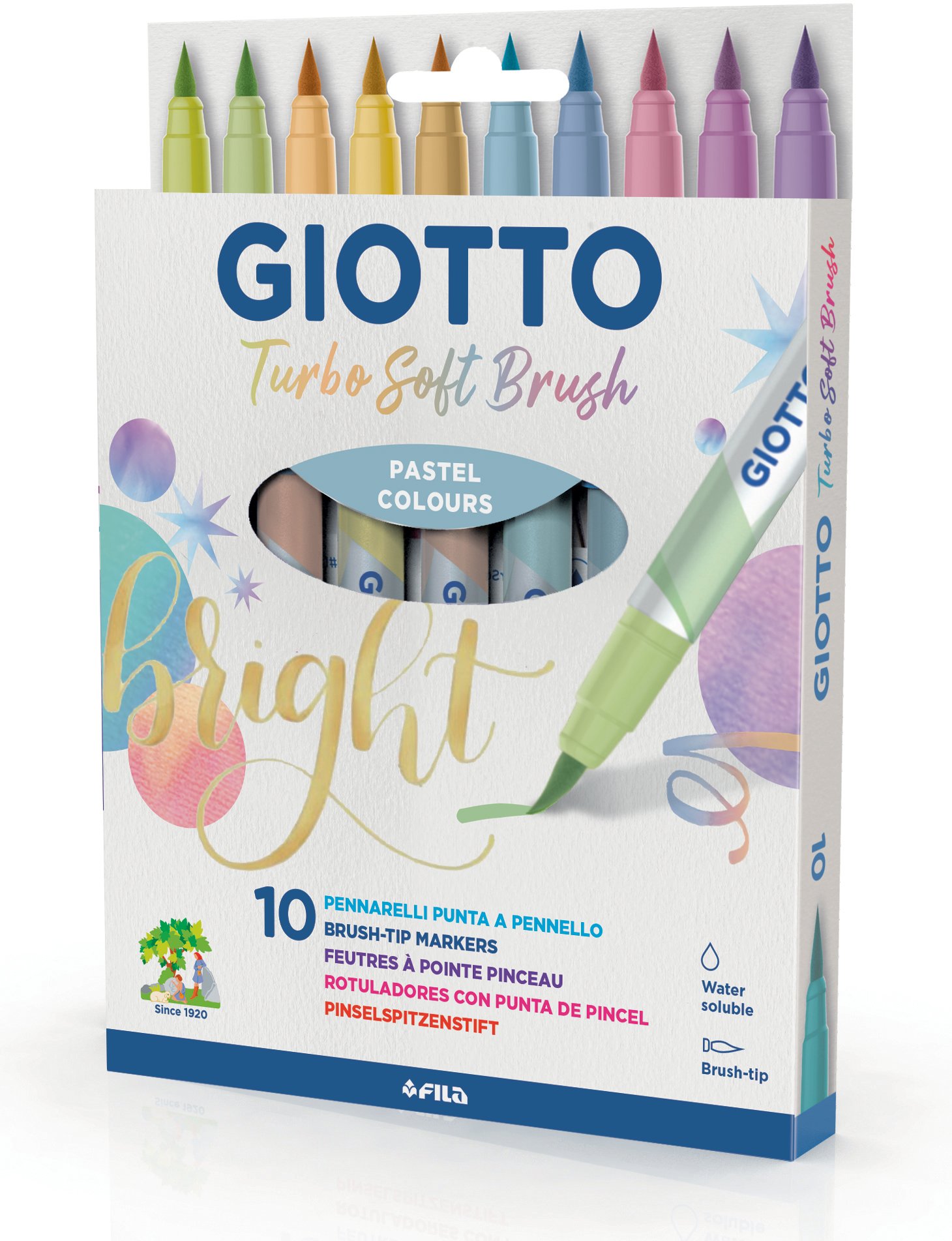 10 Feutres Turbo soft brush pastel - Giotto