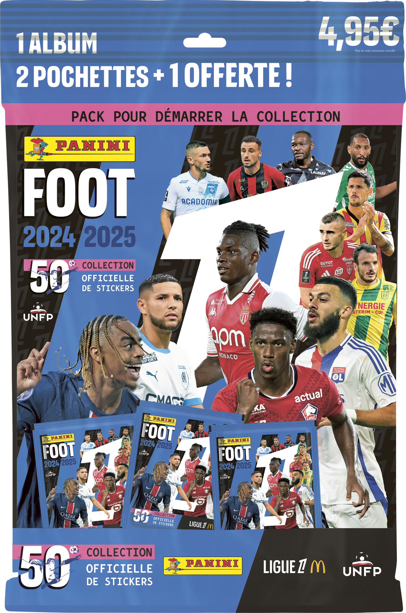 Pack album et 2+1 pochettes - Foot 2024-2025 Ligue 1 McDonald's - Panini